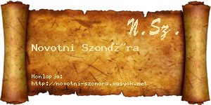 Novotni Szonóra névjegykártya